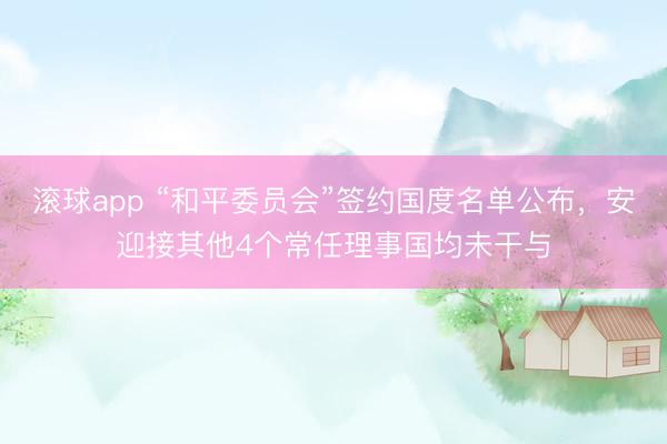 滚球app “和平委员会”签约国度名单公布,安迎接其他4个常任理事国均未干与