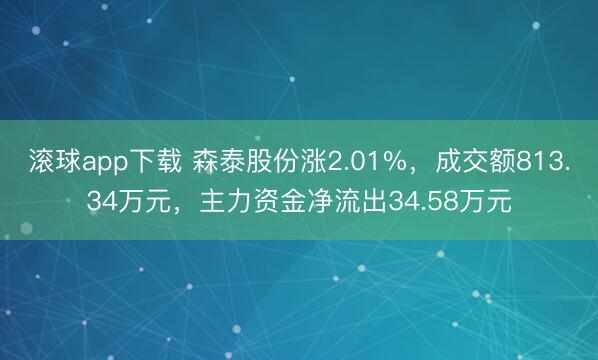滚球app下载 森泰股份涨2.01%，成交额813.34万元，主力资金净流出34.58万元