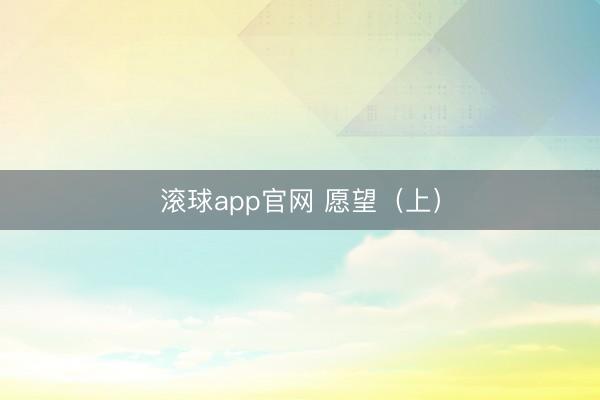 滚球app官网 愿望（上）