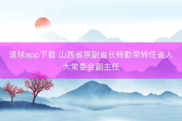 滚球app下载 山西省原副省长杨勤荣转任省人大常委会副主任