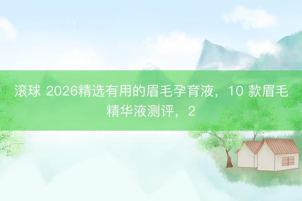 滚球 2026精选有用的眉毛孕育液，10 款眉毛精华液测评，2