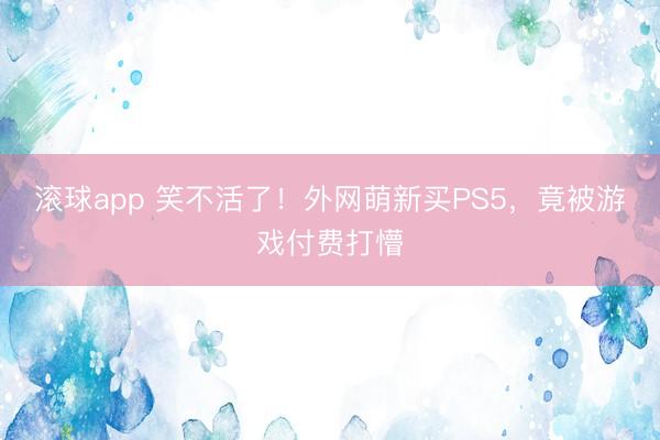 滚球app 笑不活了!外网萌新买PS5,竟被游戏付费打懵