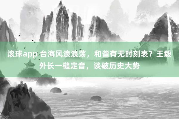 滚球app 台海风浪浪荡，和谐有无时刻表？王毅外长一槌定音，谈破历史大势