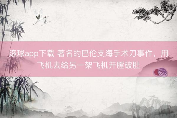 滚球app下载 著名的巴伦支海手术刀事件，用飞机去给另一架飞机开膛破肚