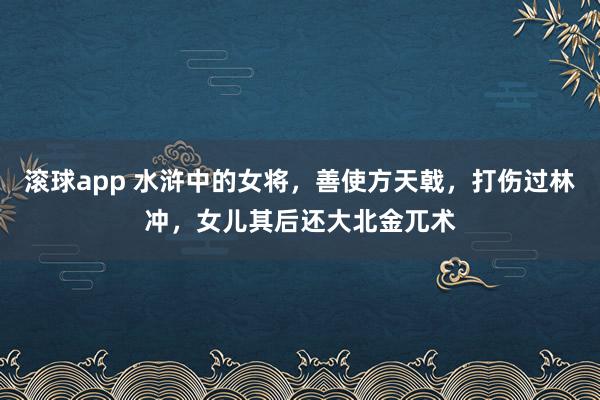 滚球app 水浒中的女将，善使方天戟，打伤过林冲，女儿其后还大北金兀术