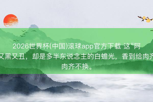 2026世界杯(中国)滚球app官方下载 这“阿嬷菜”又黑又丑，却是多半东说念主的白蟾光，香到给肉齐不换。