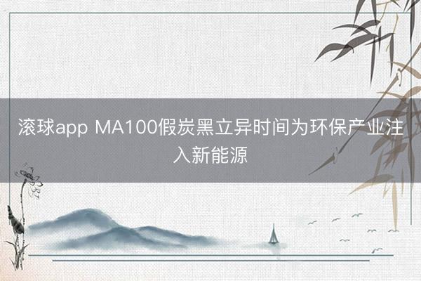 滚球app MA100假炭黑立异时间为环保产业注入新能源