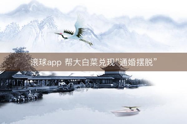 滚球app 帮大白菜兑现“通婚摆脱”