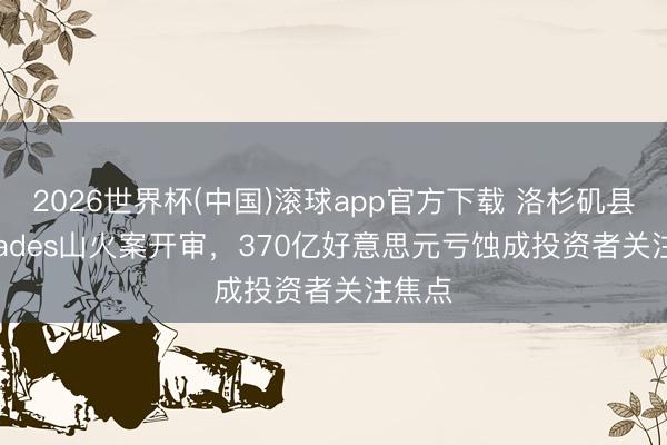 2026世界杯(中国)滚球app官方下载 洛杉矶县Palisades山火案开审，370亿好意思元亏蚀成投资者关注焦点