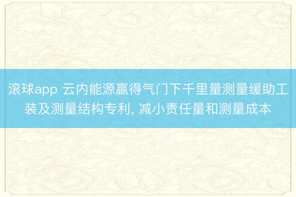 滚球app 云内能源赢得气门下千里量测量缓助工装及测量结构专利， 减小责任量和测量成本